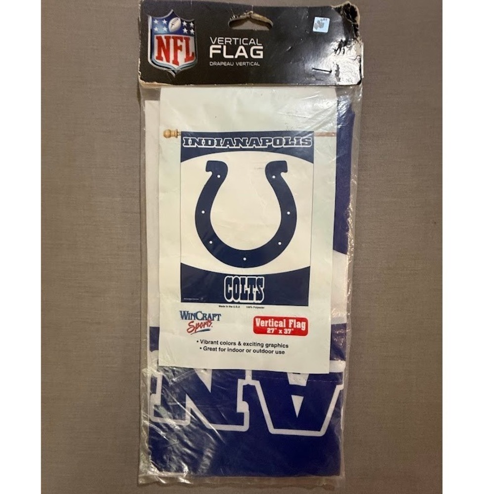 NFL Indianapolis Colts Vertical Flag 27" x 37" WinCraft Sports‎ Banner Decor